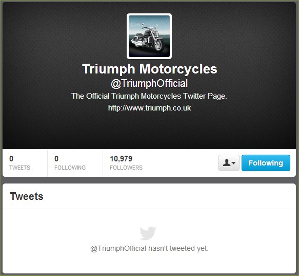 Triumph Motorcycles Twitter