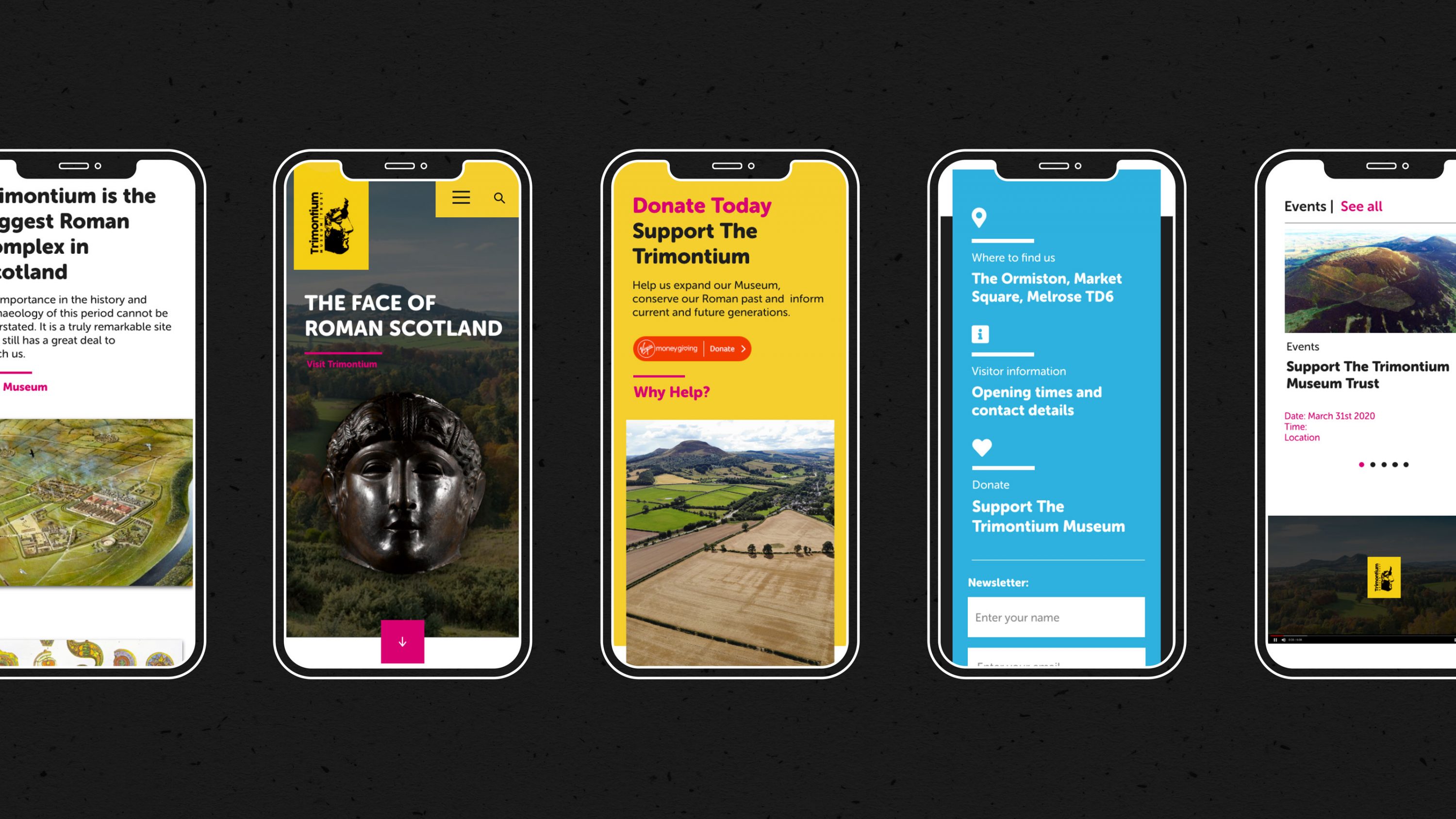 Wordpress Mobile website design examples for Trimontium Museum Trust by Web Design, Branding and Digital Agency, Creatomatic