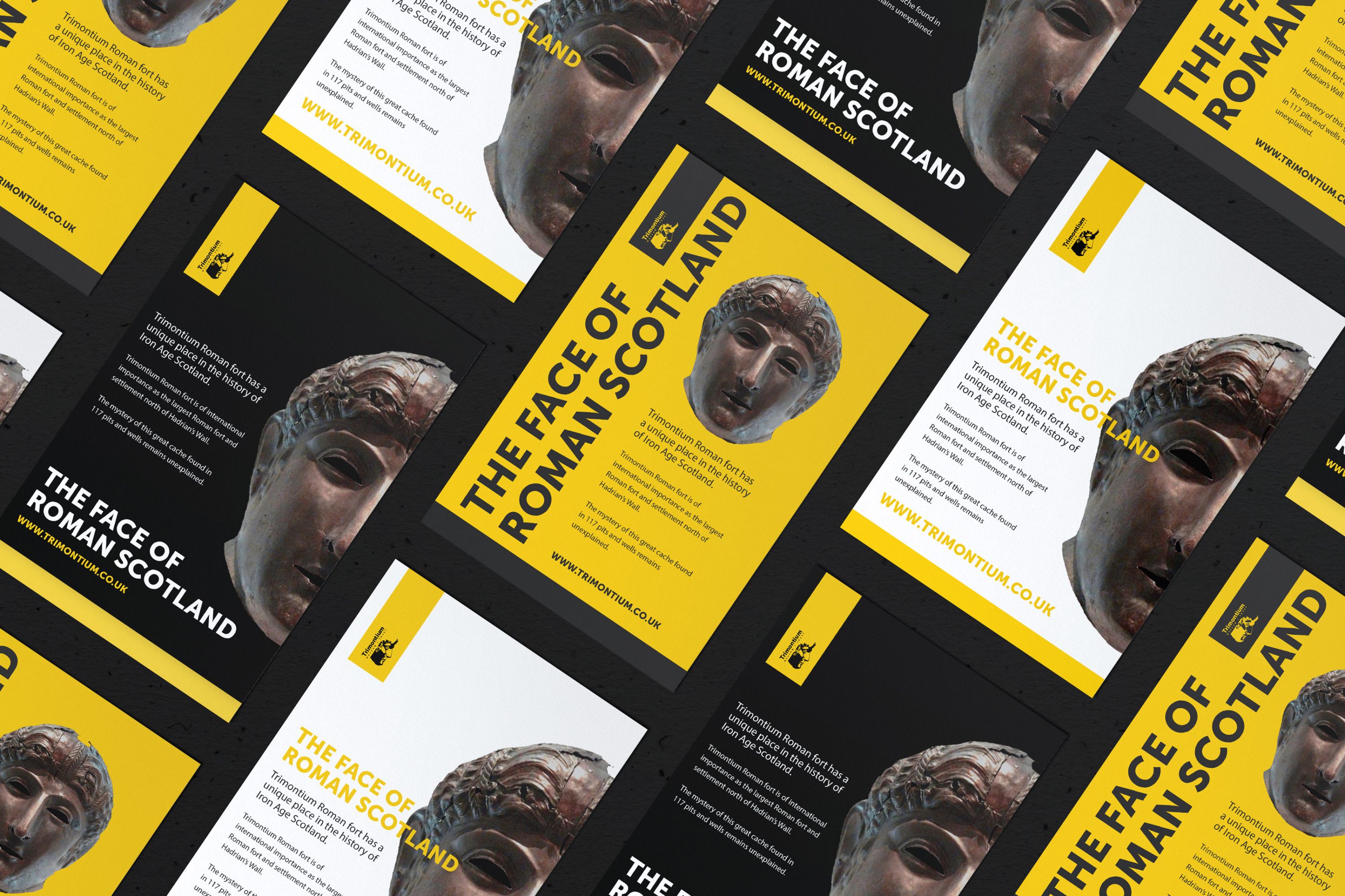 Print leaflet and flyer design example for Trimontium Museum Trust, by Web Design, Branding and Digital Agency, Creatomatic