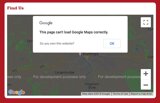 Google Maps this page can't load Google Maps correctly